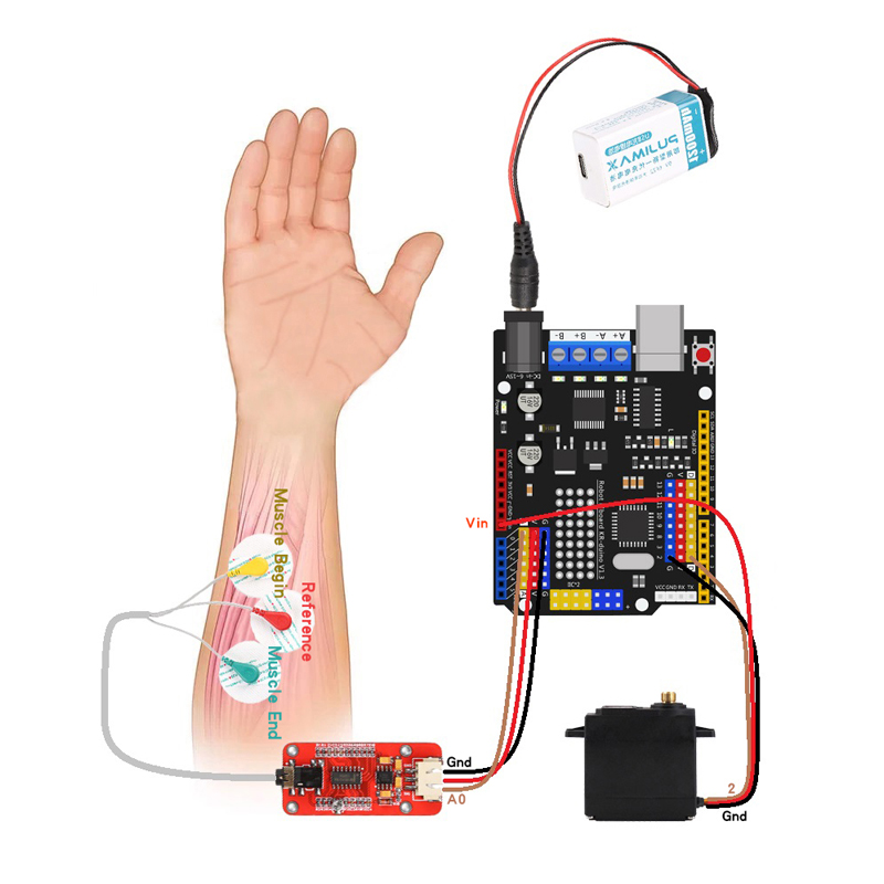EMG Sensor Robotic Arm Electri - Arduino Robot 评论和价格
