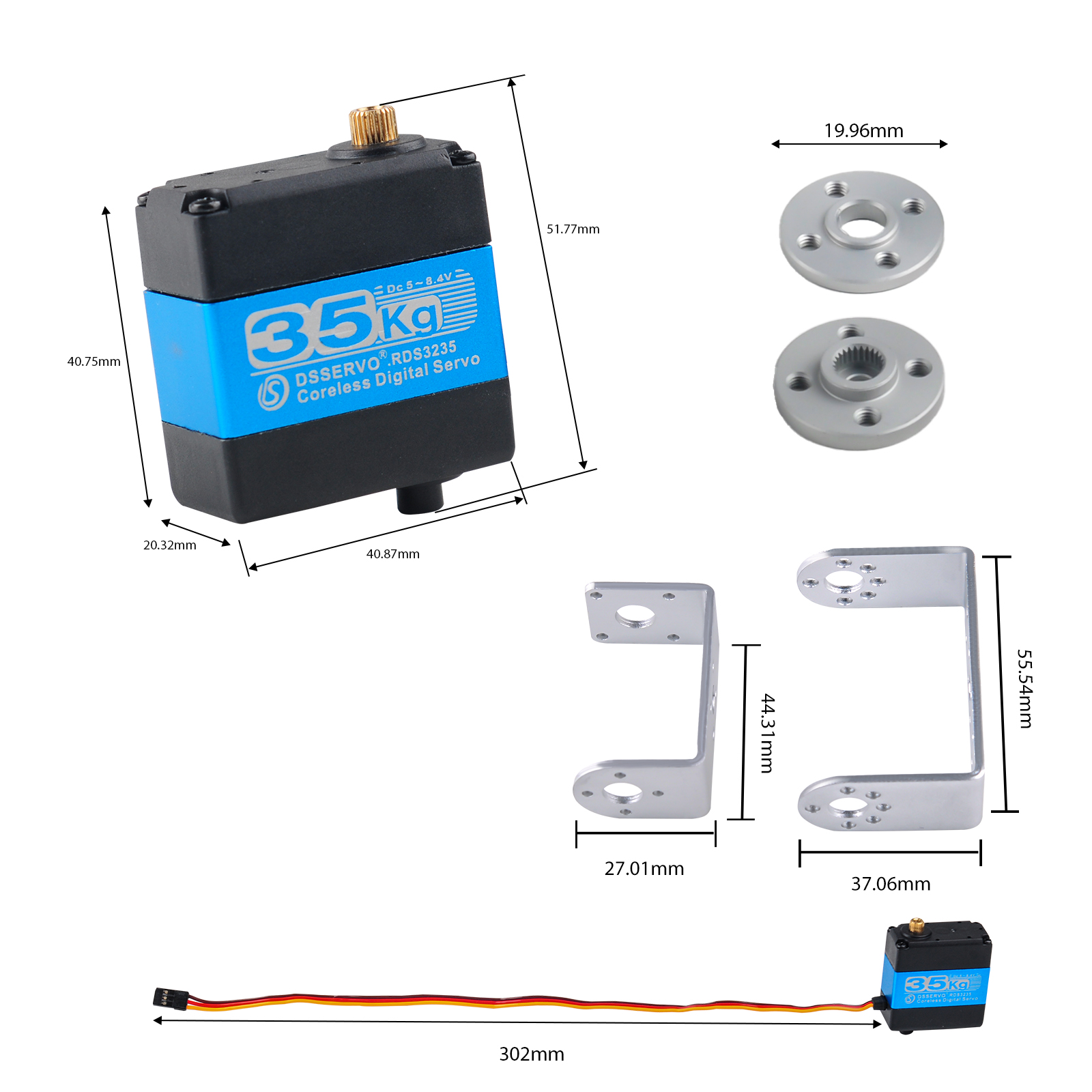 RDS3235 Digital Servo 35KG Cor - Robot Arm Metal 评论和价格
