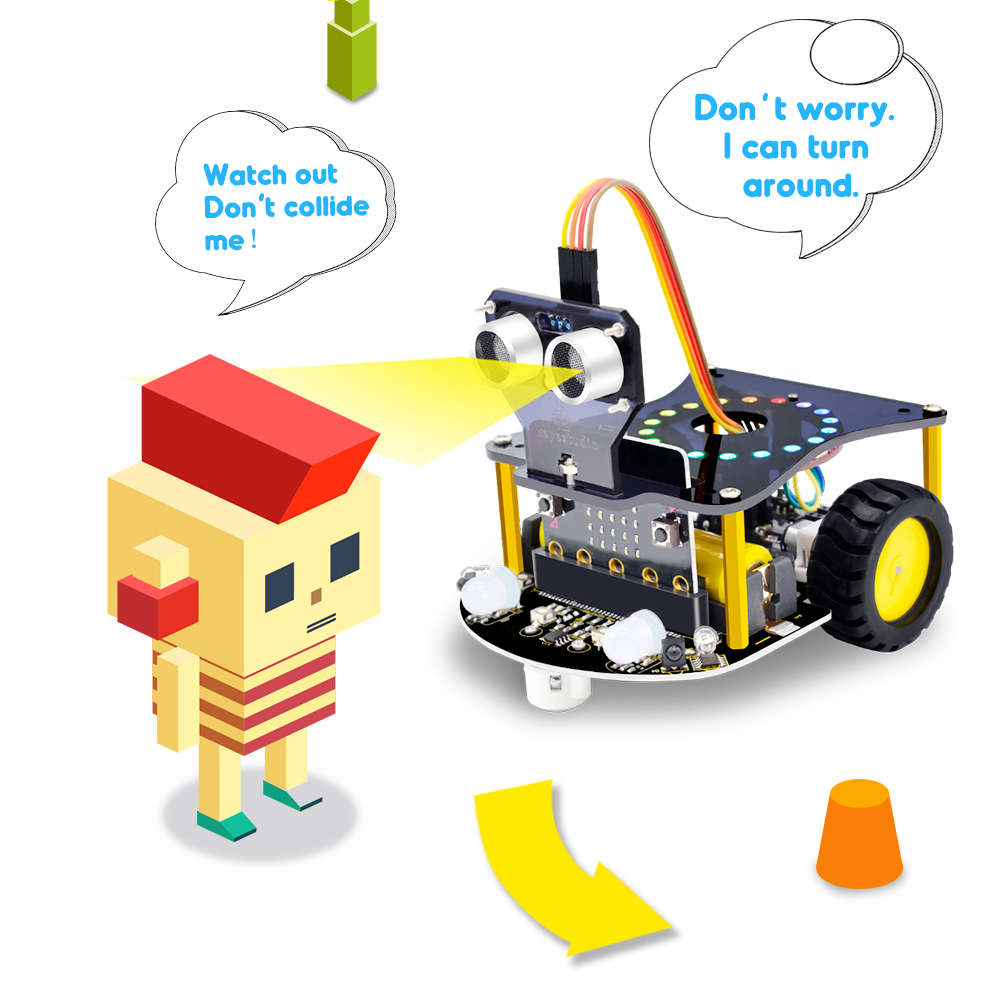 Kidsbits 2WD Microbit V2 Robot - Microbit Robot 评论和价格
